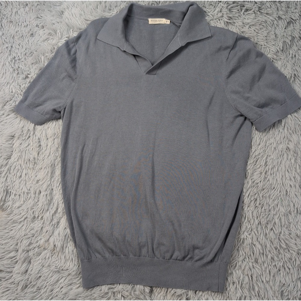 Suitsupply Shirt Mens M Cotton Silk Blend Comfort Polo Golf V Neck Preppy